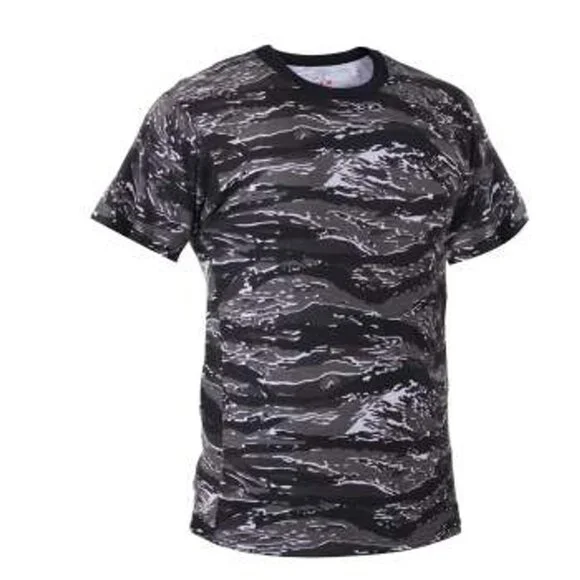 Grey Tiger Stripe Camo Tee - Picture 1 of 1